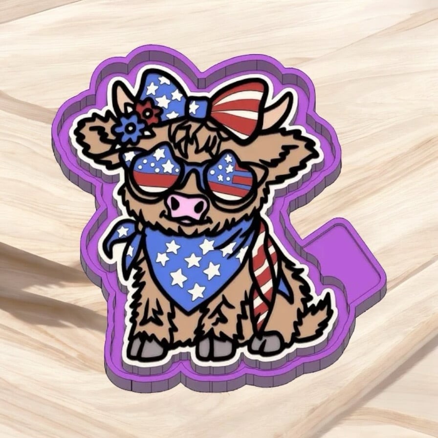 4th Of July Freshie Cow Mold