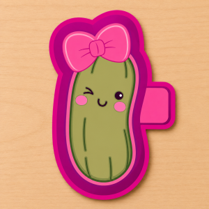 Pickle With A Bow Freshie Mold