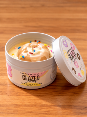 Glazed Donut Tin Candle