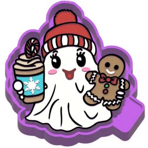 Boo Cookie & Coffee Freshie Fall Mold